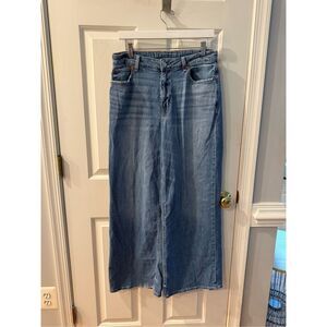 American Eagle Outfitters Blue Flare & Wide Leg Jeans